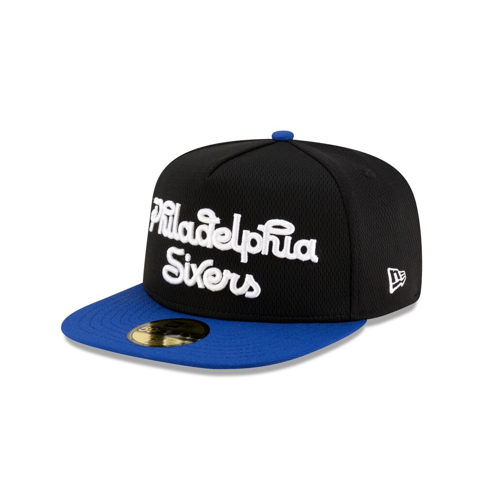 New Era Philadelphia 76ers Dashmark Mesh 59FIFTY A-Frame Fitted Hat - Size 7 1/8